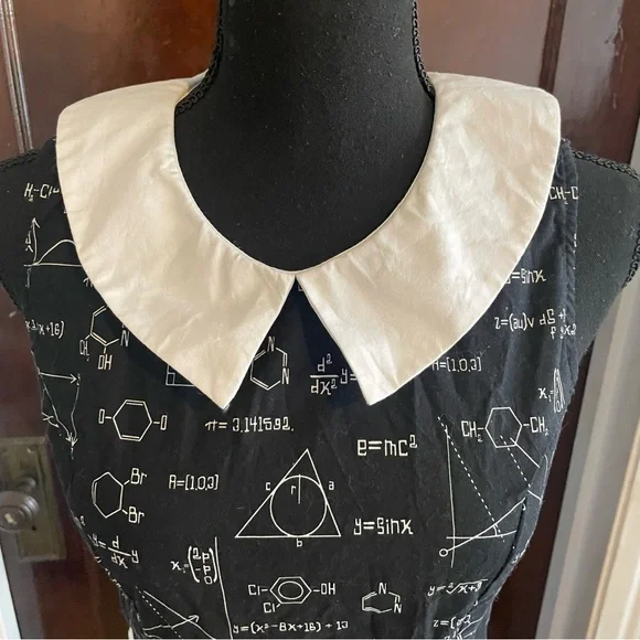 Retrolicious Math Equation Collared Dress - Picture 7 of 12